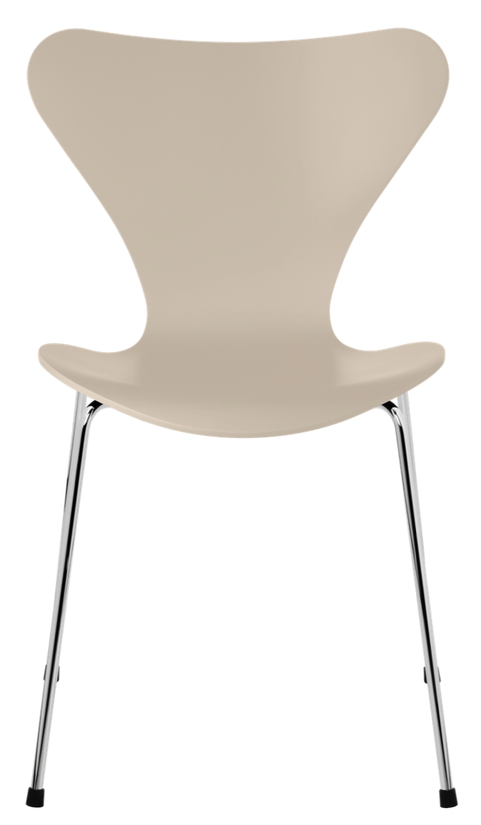 Series 7 chair - Lacquered - Fritz Hansen - Chairs - Light Beige - Chromed Steel - HORNE