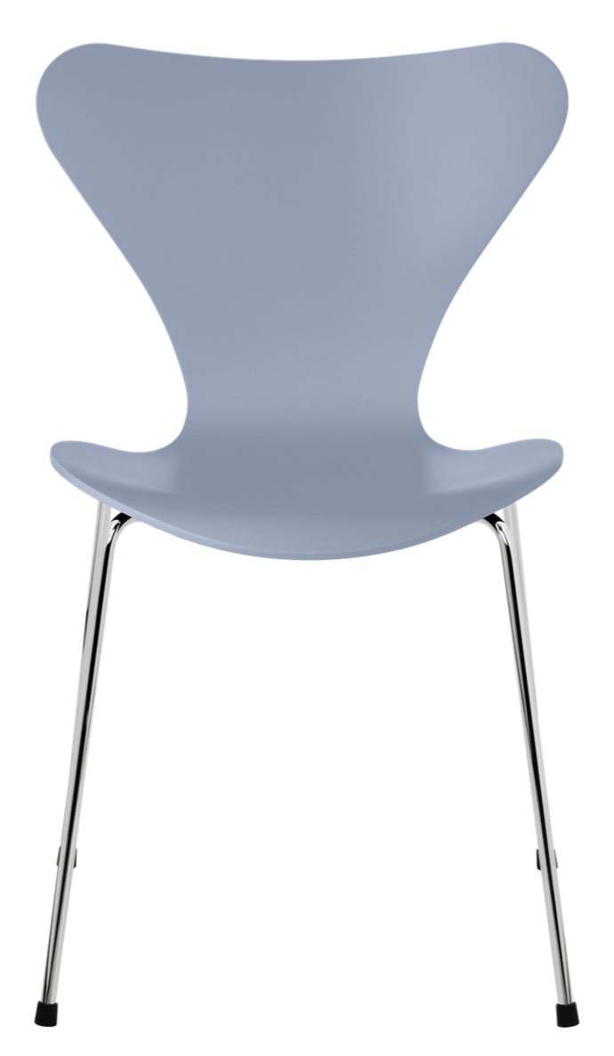 Series 7 chair - Lacquered - Fritz Hansen - Chairs - Lavender Blue - Chromed Steel - HORNE
