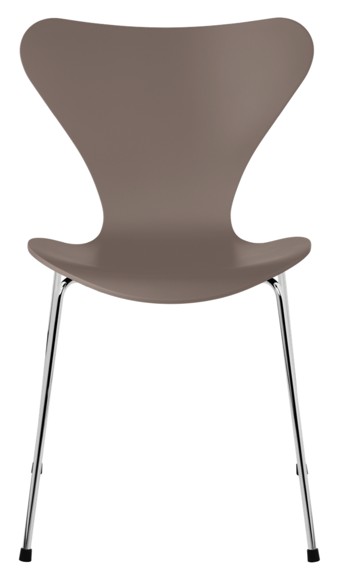 Series 7 Chair - Lacquered - Fritz Hansen - Chairs - Deep Clay - Chromed Steel - HORNE
