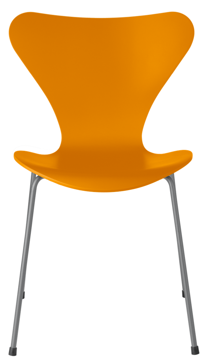 Series 7 Chair- Lacquered - Fritz Hansen - Chairs - Burnt Yellow - Silver Grey - HORNE