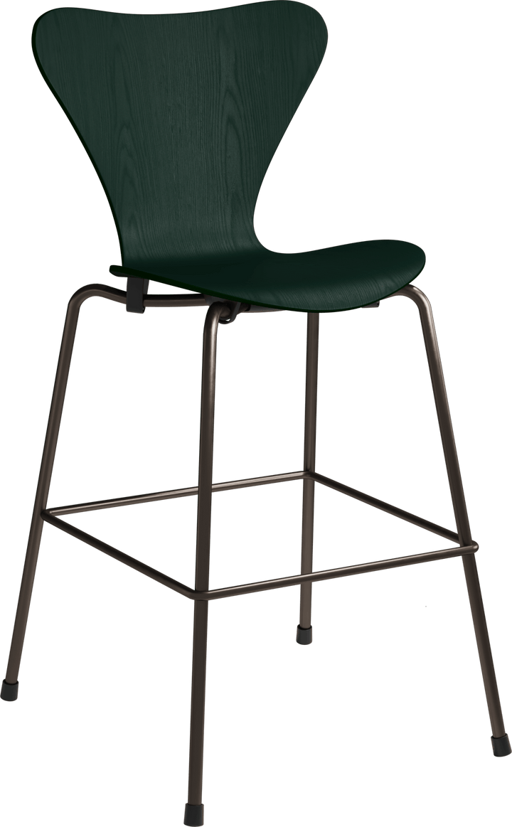 Series 7™ Junior Chair - Fritz Hansen Chairs - Coloured Veneer Ash - Evergreen - HORNE