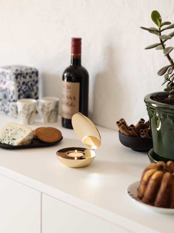 Shell Candle Holder - Design House Stockholm Candle Holders - Nickel - HORNE