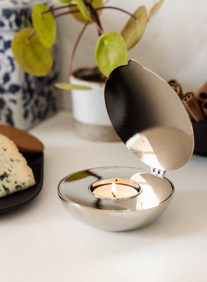 Shell Candle Holder - Design House Stockholm Candle Holders - Nickel - HORNE