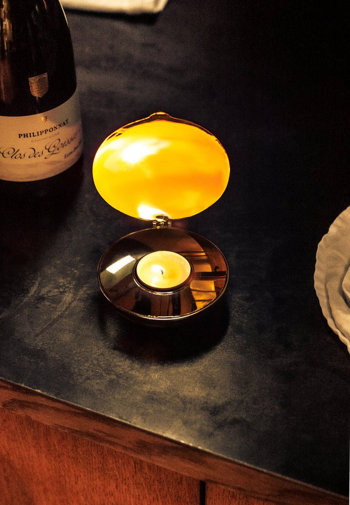 Shell Candle Holder - Design House Stockholm Candle Holders - Nickel - HORNE