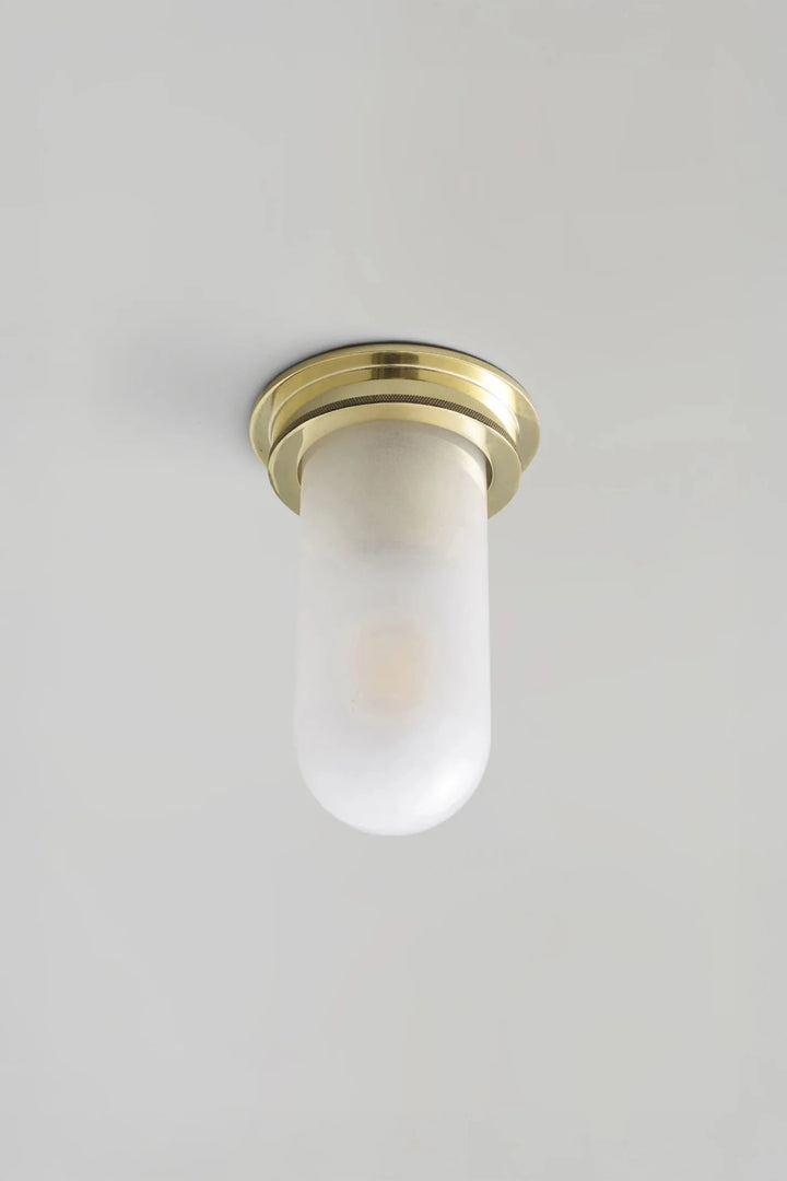 Ship's Companionway Light 7202 - Davey Lighting Outdoor Lights - Polished Brass - Frosted - HORNE