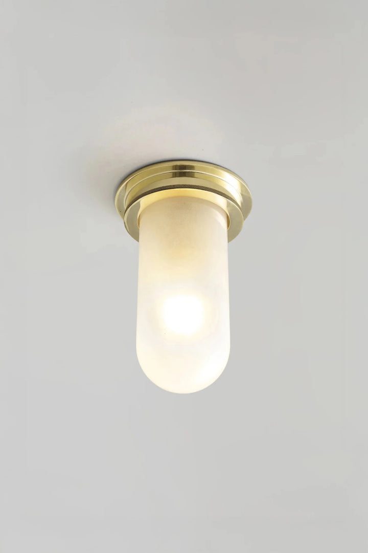 Ship's Companionway Light 7202 - Davey Lighting Outdoor Lights - Polished Brass - Frosted - HORNE