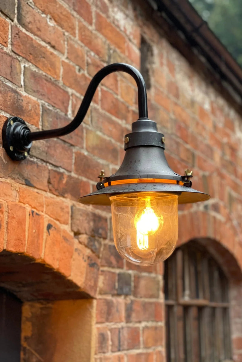 Ship's Small Decklight Wall Light - Davey Lighting Outdoor Lights - Polished Brass - HORNE