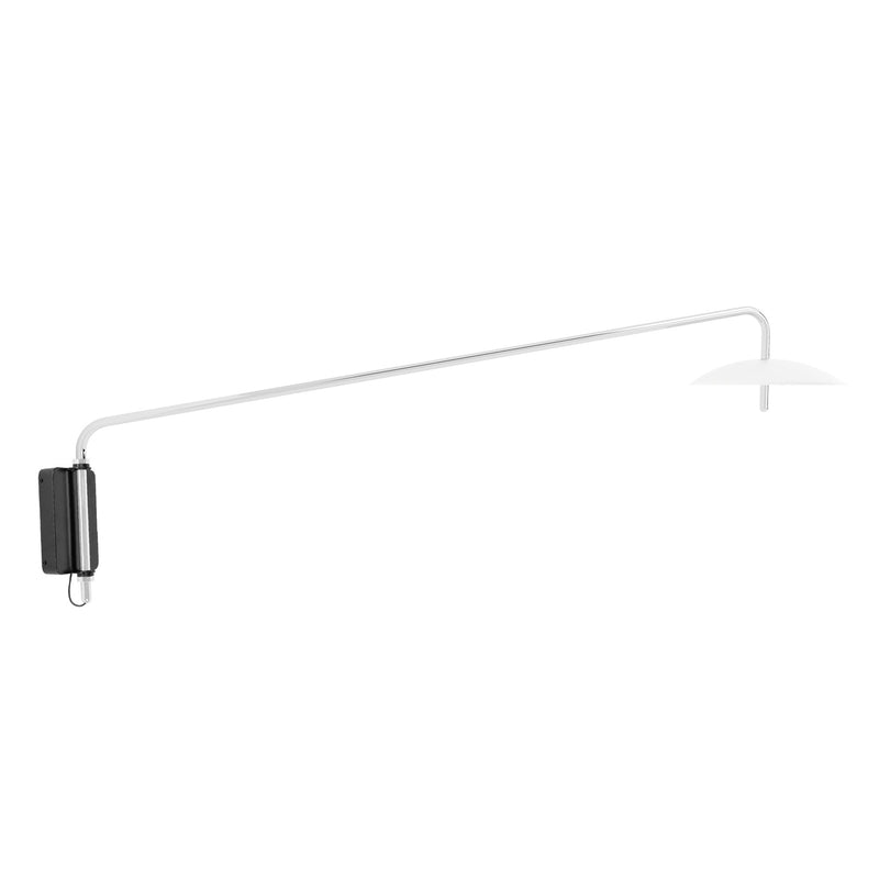 Signal Arm Sconce Long - Plug in - Souda Wall Sconces - White x Brass - HORNE