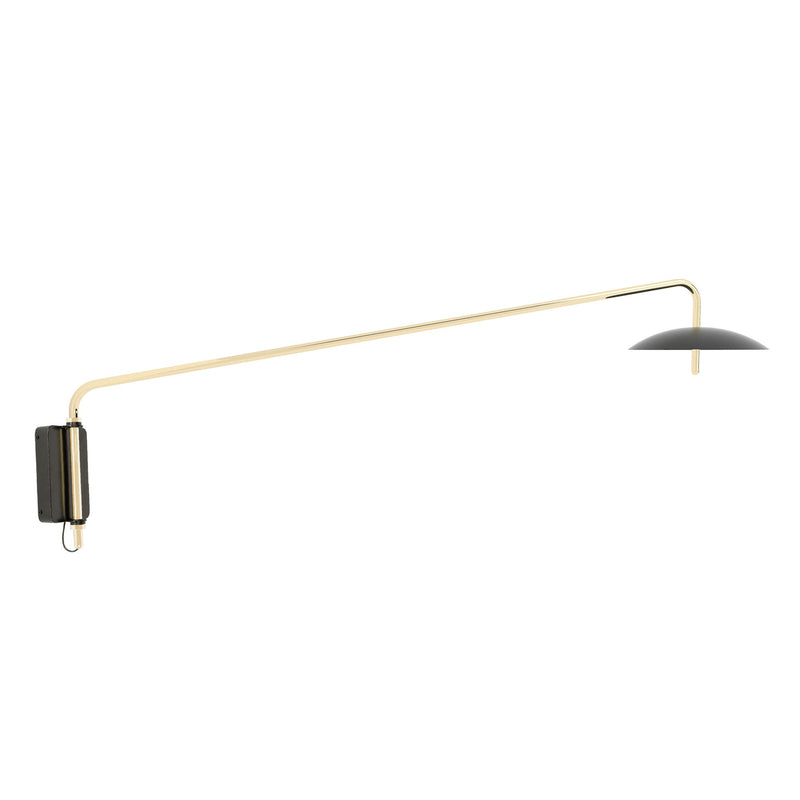 Signal Arm Sconce Long - Plug in - Souda Wall Sconces - White x Brass - HORNE