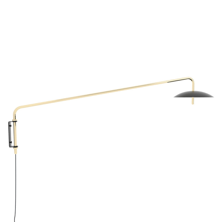 Signal Arm Sconce Long - Plug in - Souda Wall Sconces - White x Brass - HORNE