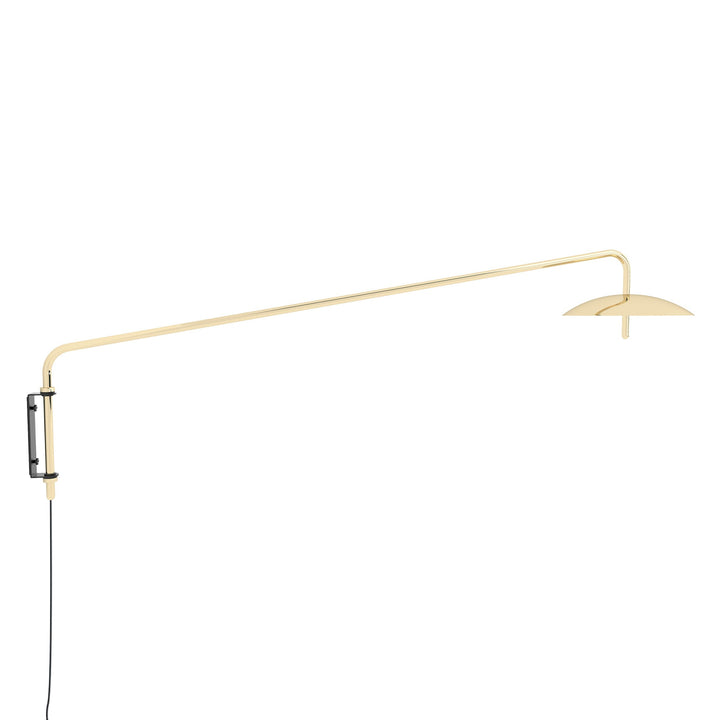 Signal Arm Sconce Long - Plug in - Souda Wall Sconces - White x Brass - HORNE
