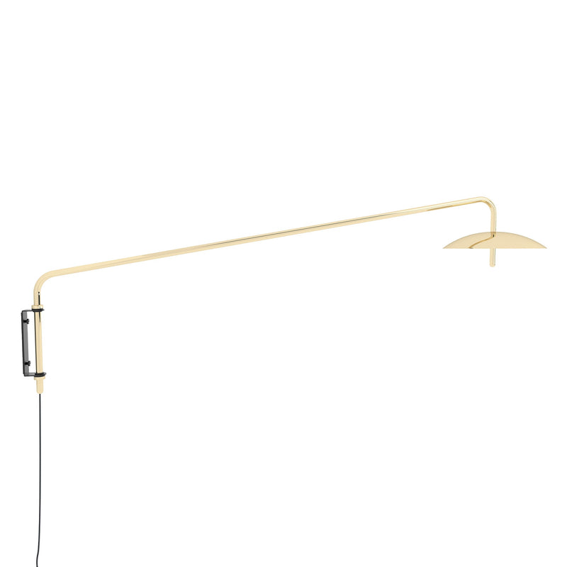 Signal Arm Sconce Long - Plug in - Souda Wall Sconces - White x Brass - HORNE