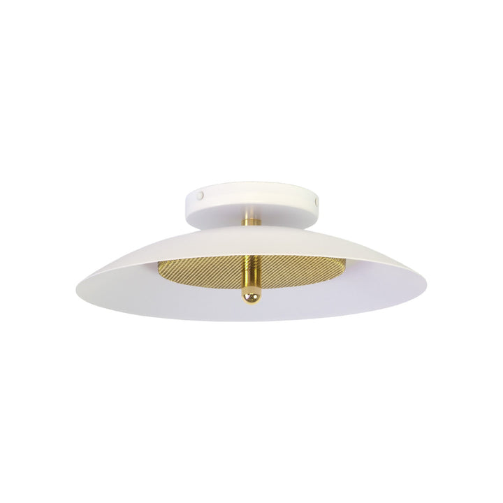 Signal Flush Mount - Souda Ceiling Lights - White x Brass - HORNE