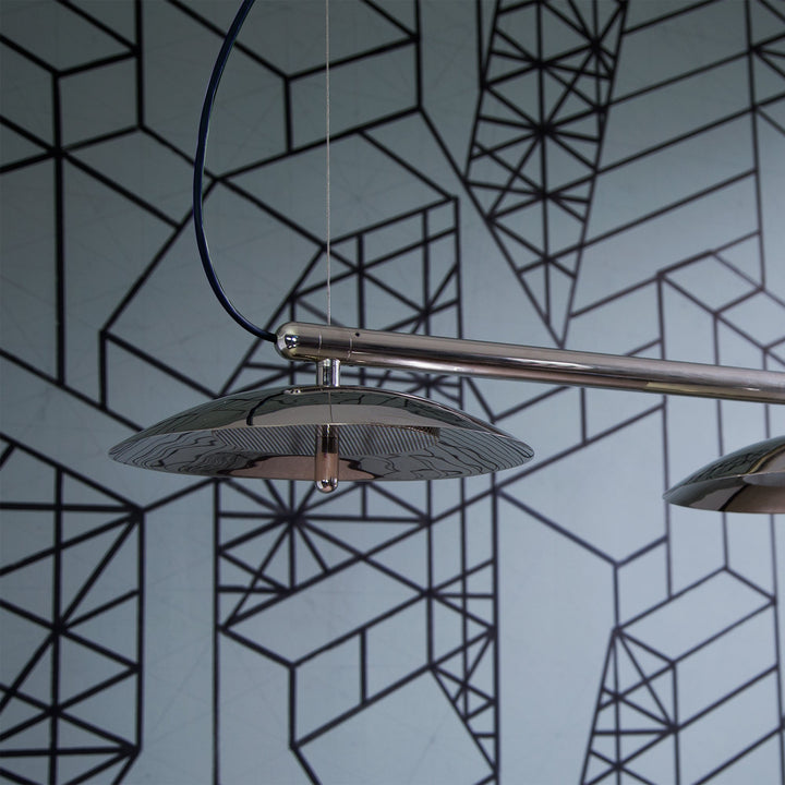 Signal Linear Pendant - 93in - Souda Pendants - Black & Brass - HORNE