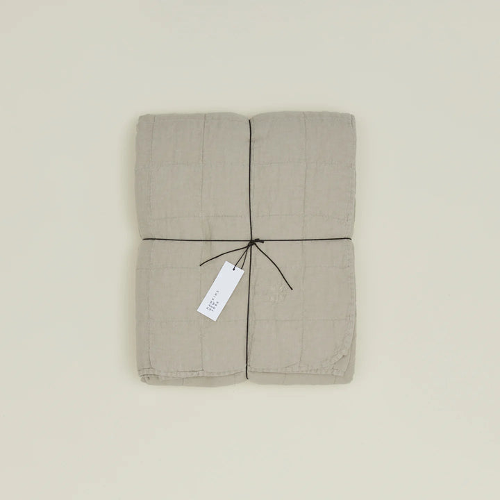 Simple Linen Quilt - Hawkins New York Bedding + Pillows - Flax - Queen - HORNE