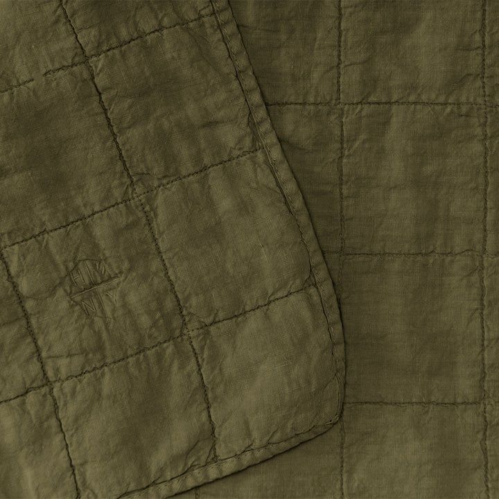 Simple Linen Quilt - Hawkins New York Bedding + Pillows - Olive - Queen - HORNE