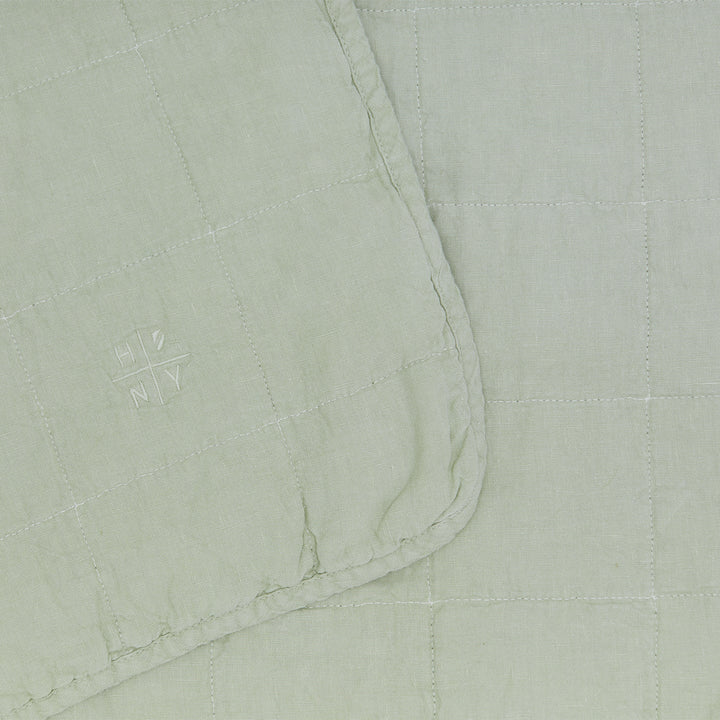 Simple Linen Quilt - Hawkins New York Bedding + Pillows - Sage - Queen - HORNE