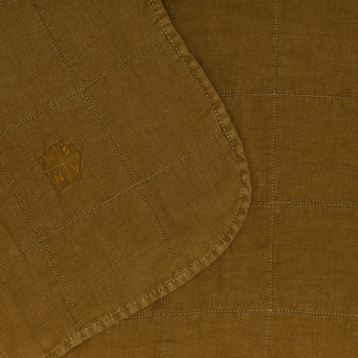 Simple Linen Quilt - Hawkins New York Bedding + Pillows - Bronze - Queen - HORNE