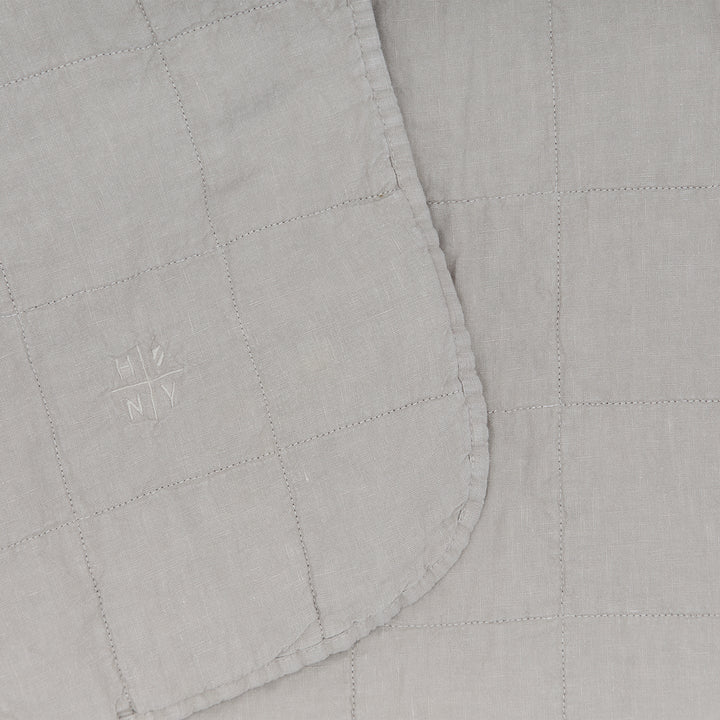 Simple Linen Quilt - Hawkins New York Bedding + Pillows - Light Grey - Queen - HORNE