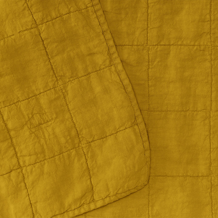 Simple Linen Quilt - Hawkins New York Bedding + Pillows - Mustard - Queen - HORNE