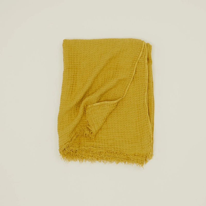 Simple Linen Throws - Hawkins New York Blankets + Throws + Pillows - Light Grey - HORNE