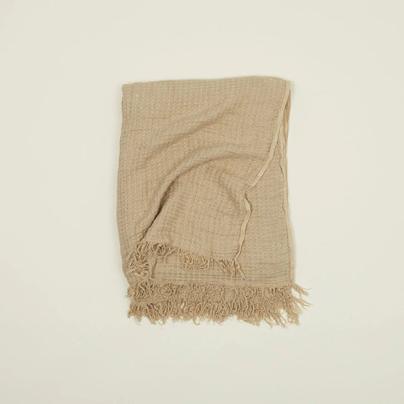 Simple Linen Throws - Hawkins New York Blankets + Throws + Pillows - Light Grey - HORNE