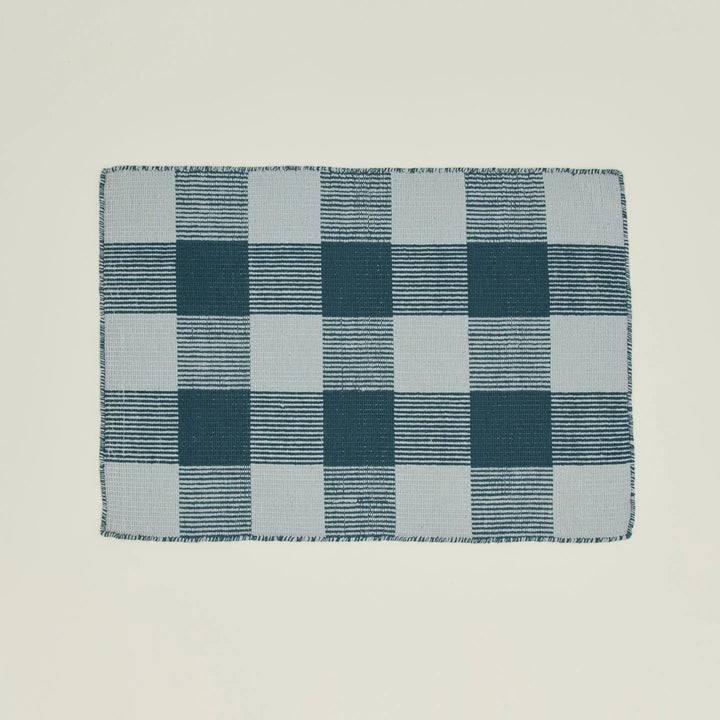 Simple Plaid Rug - Hawkins New York Rugs - Sky/Peacock - 2'W x 3'L - HORNE