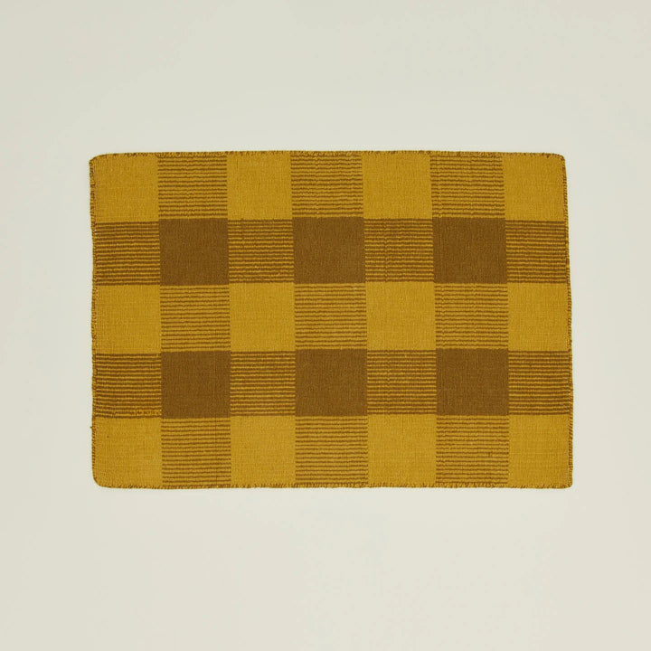 Simple Plaid Rug - Hawkins New York Rugs - Mustard/Bronze - 2'W x 3'L - HORNE