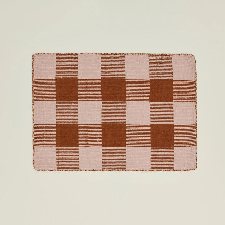 Simple Plaid Rug - Hawkins New York Rugs - Blush/Terracotta - 2'W x 3'L - HORNE