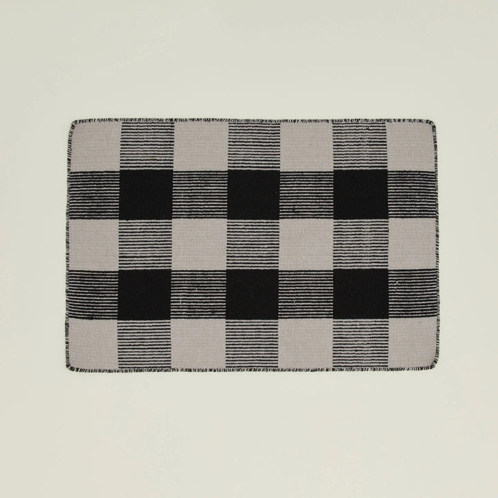 Simple Plaid Rug - Hawkins New York Rugs - Light Grey/Black - 2'W x 3'L - HORNE