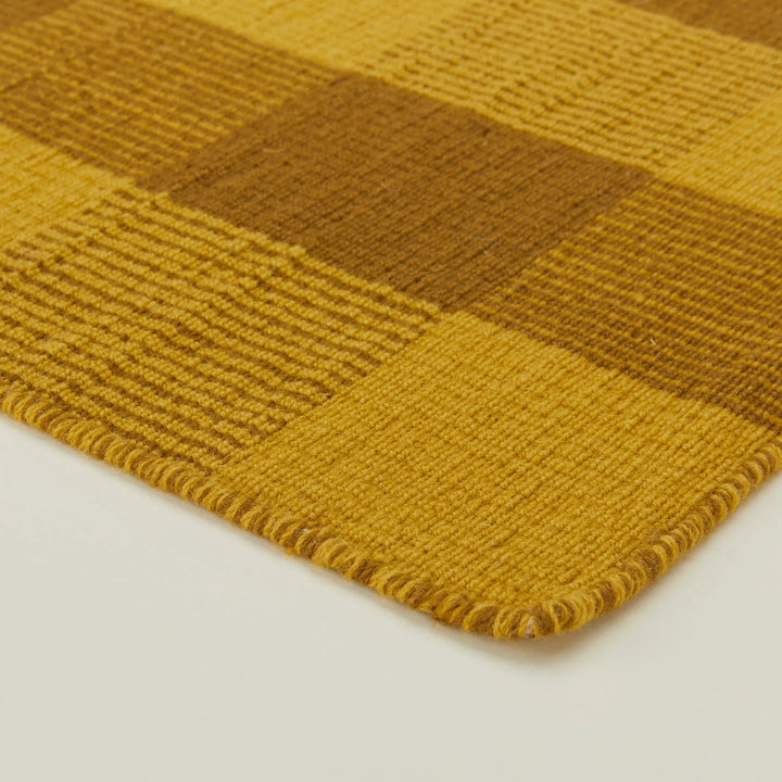 Simple Plaid Rug - Hawkins New York Rugs - Mustard/Bronze - 2'W x 3'L - HORNE