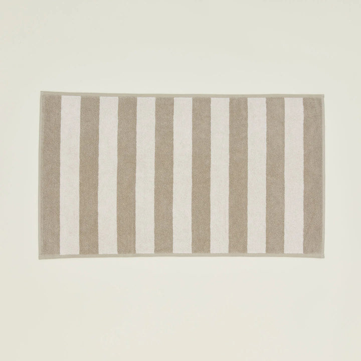 Simple Striped Terry Bath Mat - Hawkins New York Bath - Ivory/Flax - HORNE
