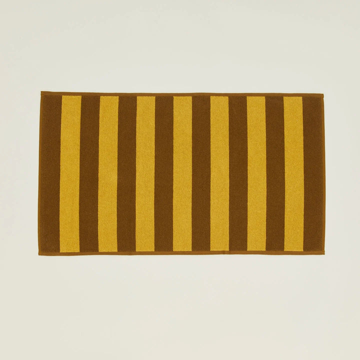 Simple Striped Terry Bath Mat - Hawkins New York Bath - Mustard/Bronze - HORNE