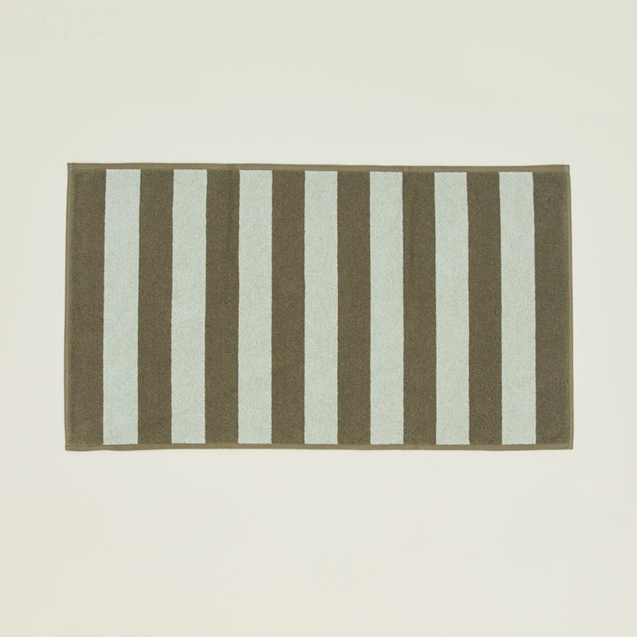 Simple Striped Terry Bath Mat - Hawkins New York Bath - Olive/Sage - HORNE