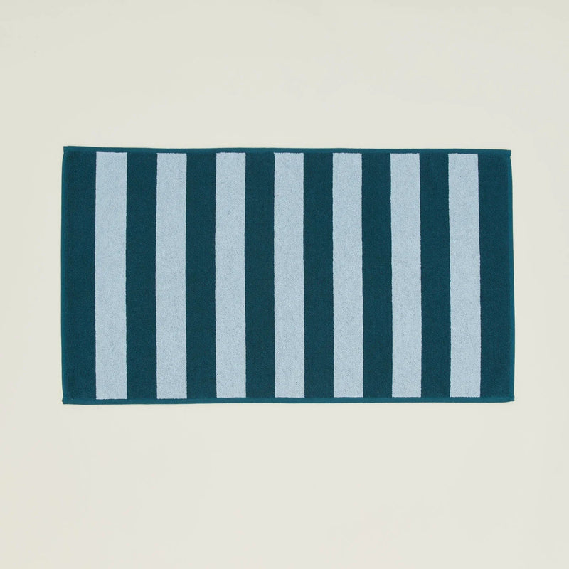 Simple Striped Terry Bath Mat - Hawkins New York Bath - Ivory/Flax - HORNE