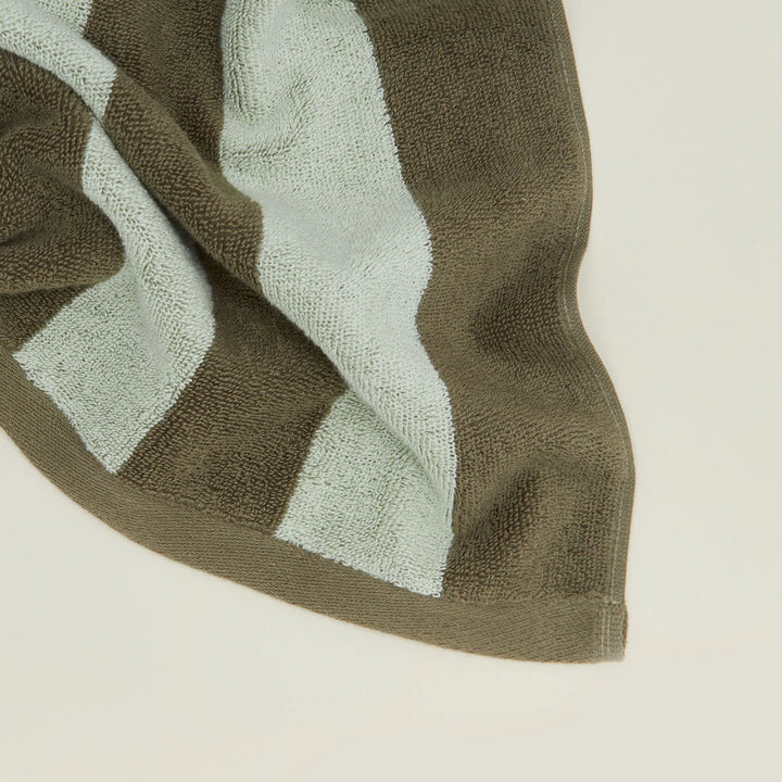 Simple Striped Terry Bath Mat - Hawkins New York Bath - Sky/Peacock - HORNE