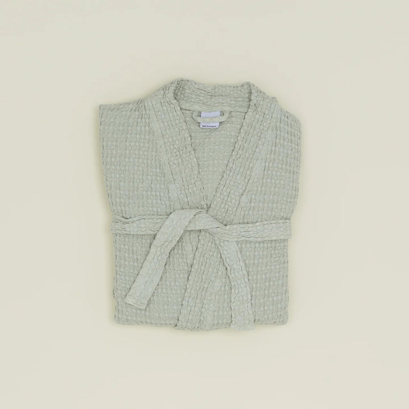 Simple Waffle Bathrobe - Hawkins New York Bath - White - Small - HORNE