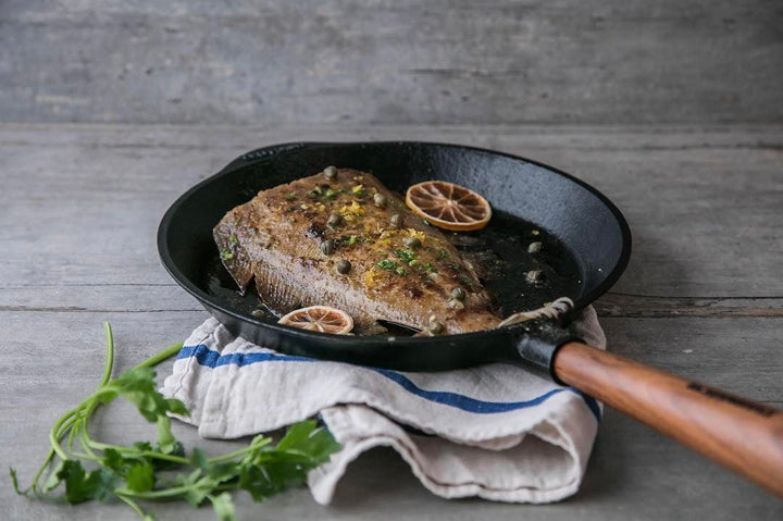 Skillet with Walnut Handle - 10" - SKEPPSHULT - Cookware - HORNE