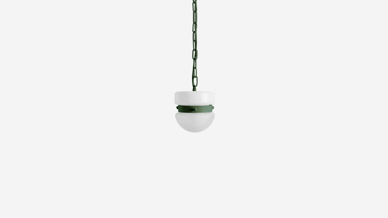 Slab Hemisphere Pendant Small - Workstead - Ceiling Lights - Matte Black Enamel - 24