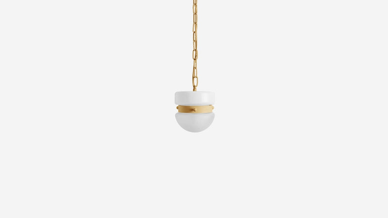 Slab Hemisphere Pendant Small - Workstead - Ceiling Lights - Matte Black Enamel - 24