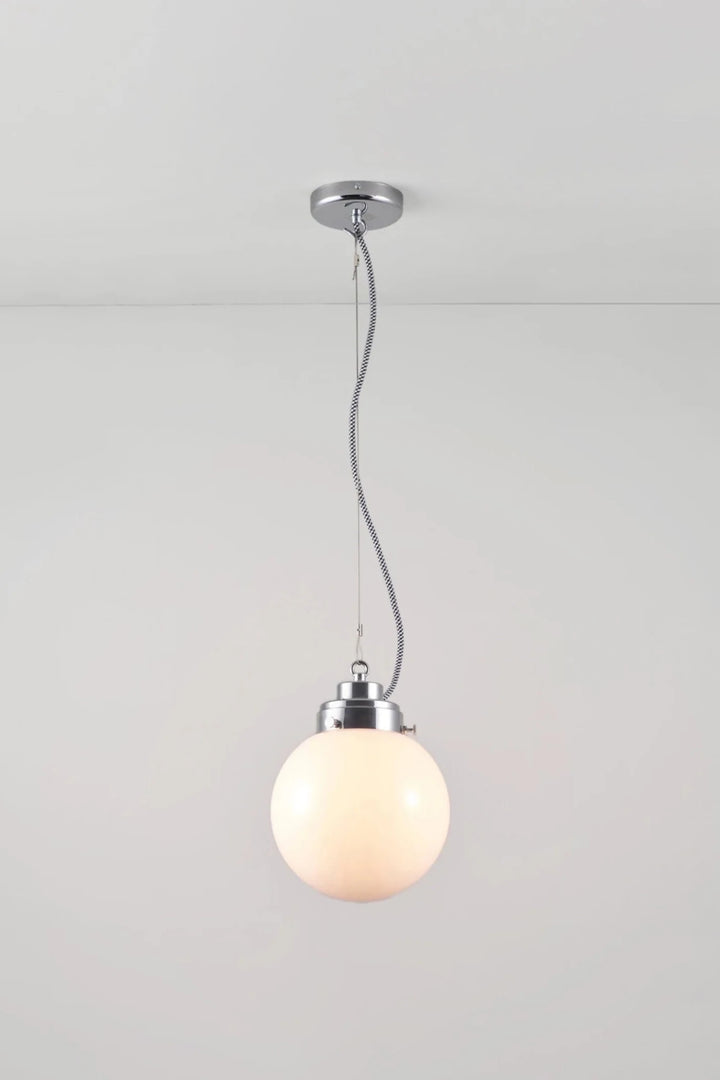 Small Globe Pendant - Original BTC Pendants - Chrome - Clear Seedy - HORNE