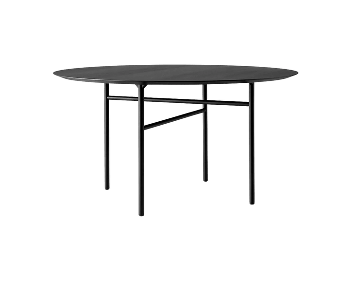 Snaregade Dining Table - Round - Audo Copenhagen Tables - Black | Dark Stained Oak - 120 - HORNE