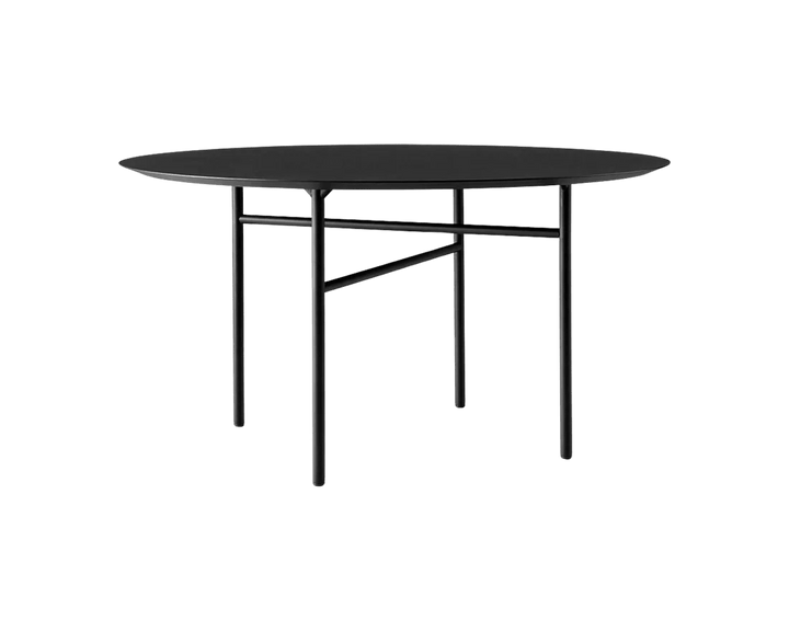 Snaregade Dining Table - Round - Audo Copenhagen Tables - Black | Black Oak - 138 - HORNE