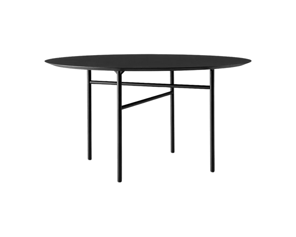 Snaregade Dining Table - Round - Audo Copenhagen Tables - Black | Black Oak - 138 - HORNE