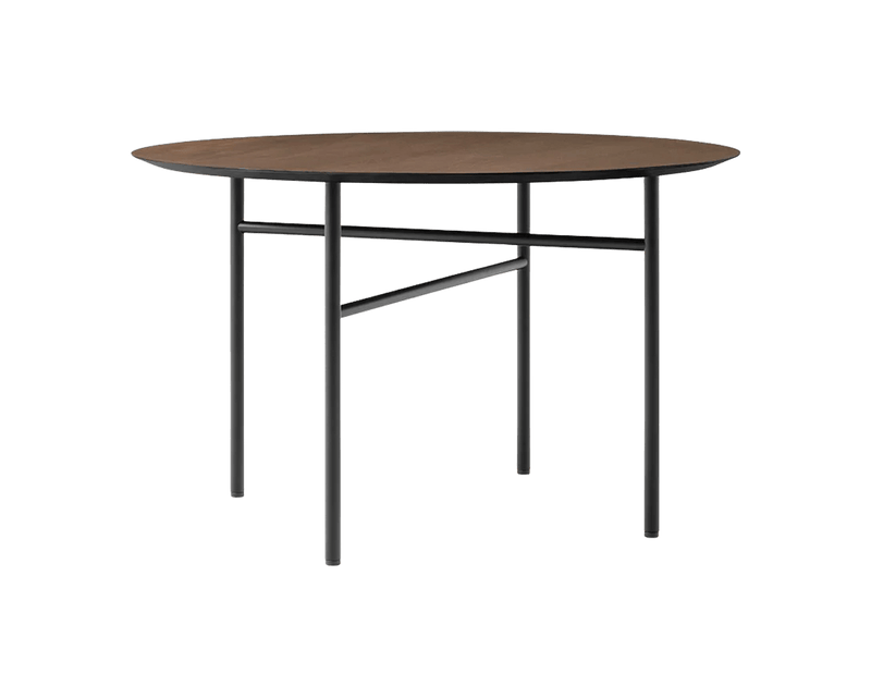 Snaregade Dining Table - Round - Audo Copenhagen Tables - Black | Dark Stained Oak - 138 - HORNE