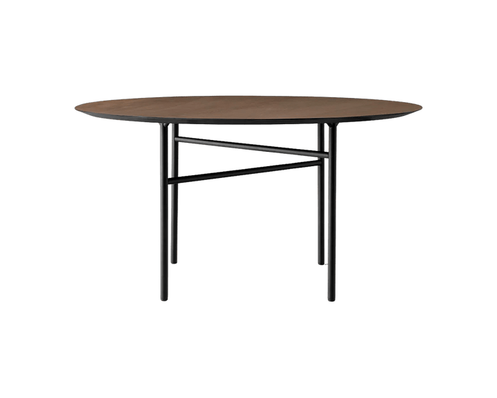Snaregade Dining Table - Round - Audo Copenhagen Tables - Black | Dark Stained Oak - 138 - HORNE