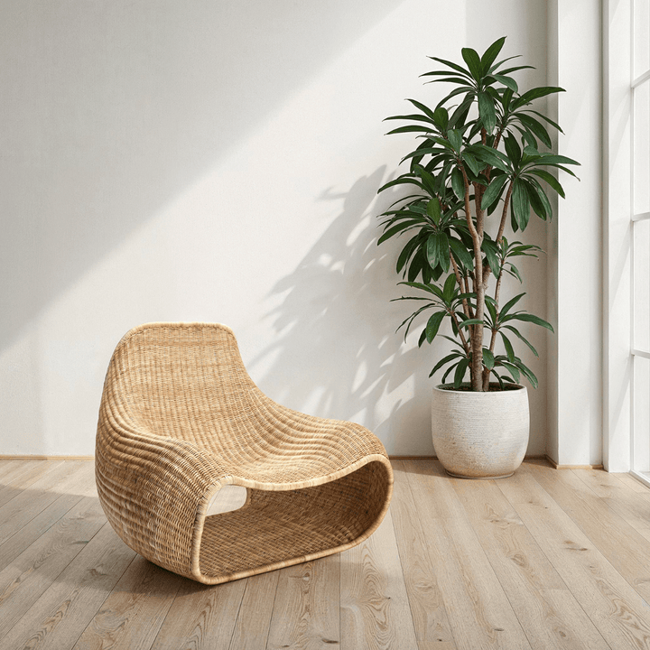Snug Rattan Lounge Chair - Feelgood Designs Chairs - Dark Grey - HORNE