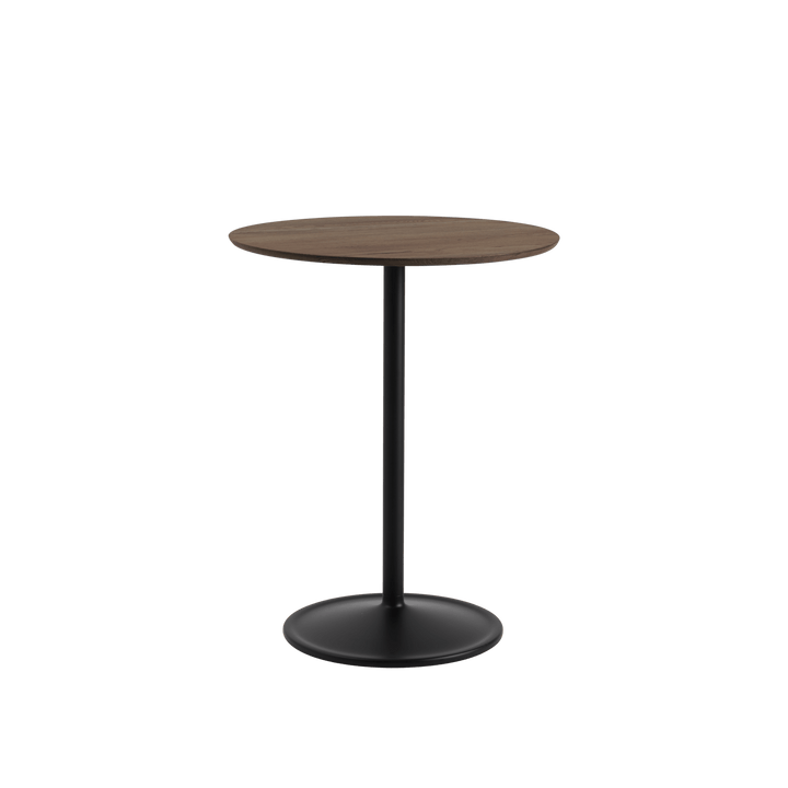 Soft Café Table - Round - Muuto Table + Task - Dark Oiled Oak/Black - Medium - HORNE