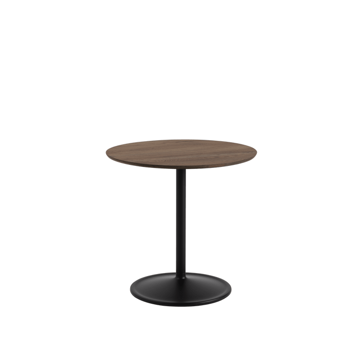 Soft Café Table - Round - Muuto Table + Task - Dark Oiled Oak/Black - Low - HORNE