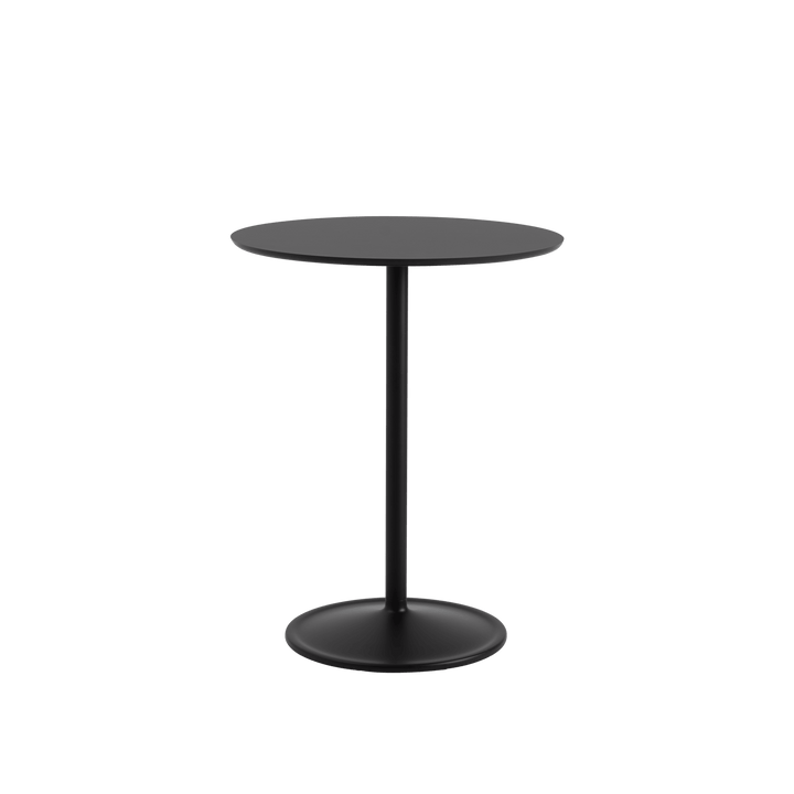 Soft Café Table - Round - Muuto Table + Task - Black Nanolaminate/Black - Medium - HORNE